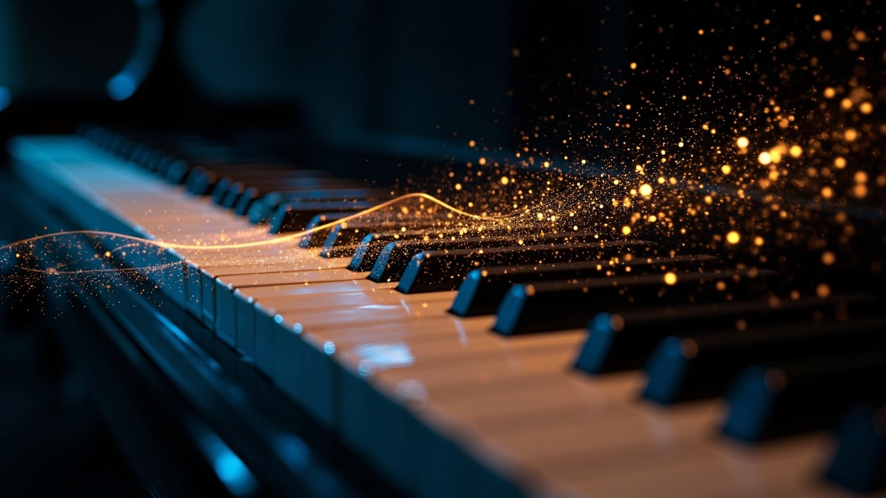 Imagen editorial generada por IA sobre Una IA logró distinguir a grandes pianistas de jazz por rasgos sutiles de su estilo.
