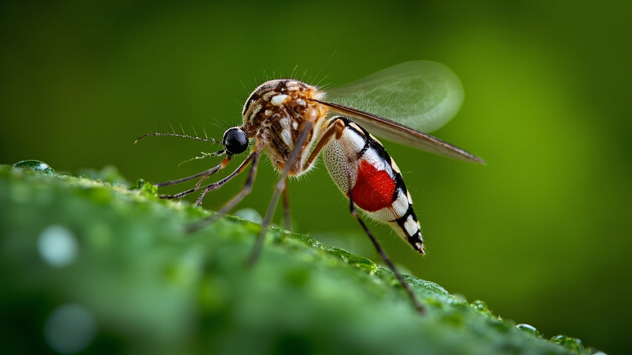Imagen editorial generada por IA sobre Nueve especies de mosquitos del Reino Unido podrían transmitir malaria aviar.