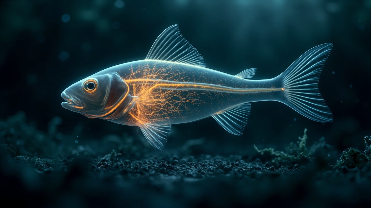 Imagen editorial generada por IA sobre Peces eléctricos aprenden a silenciar su propia descarga para no confundirse.