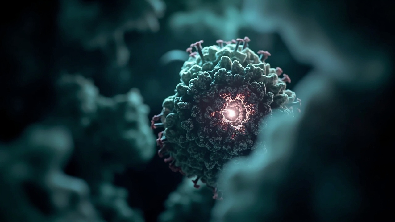 Imagen editorial generada por IA sobre Una puerta oculta del poxvirus podría abrir nuevas vías contra la infección.