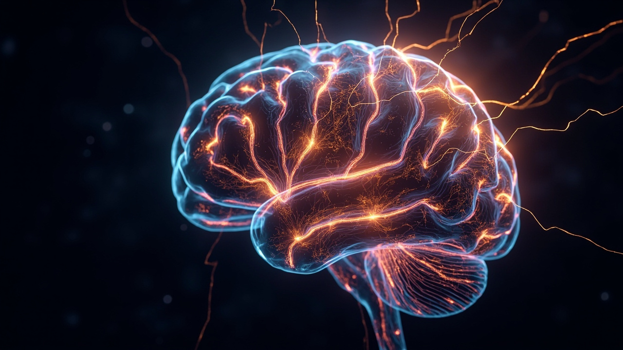 Imagen editorial generada por IA sobre La psilocibina reordena la actividad cerebral según el contexto.