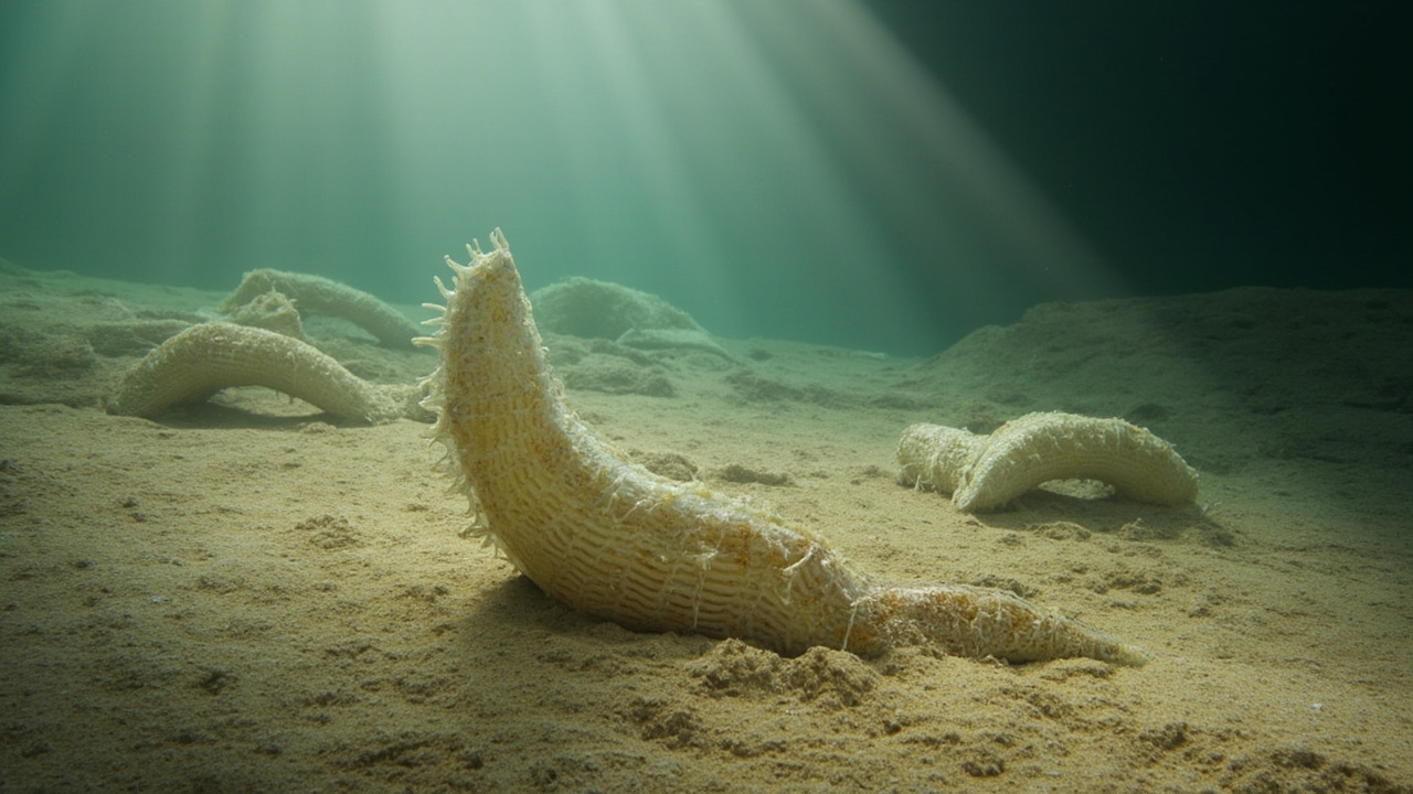 Imagen editorial generada por IA sobre La asociación más antigua conocida entre animales y microbios aparece en fósiles de hace más de 500 millones de años.