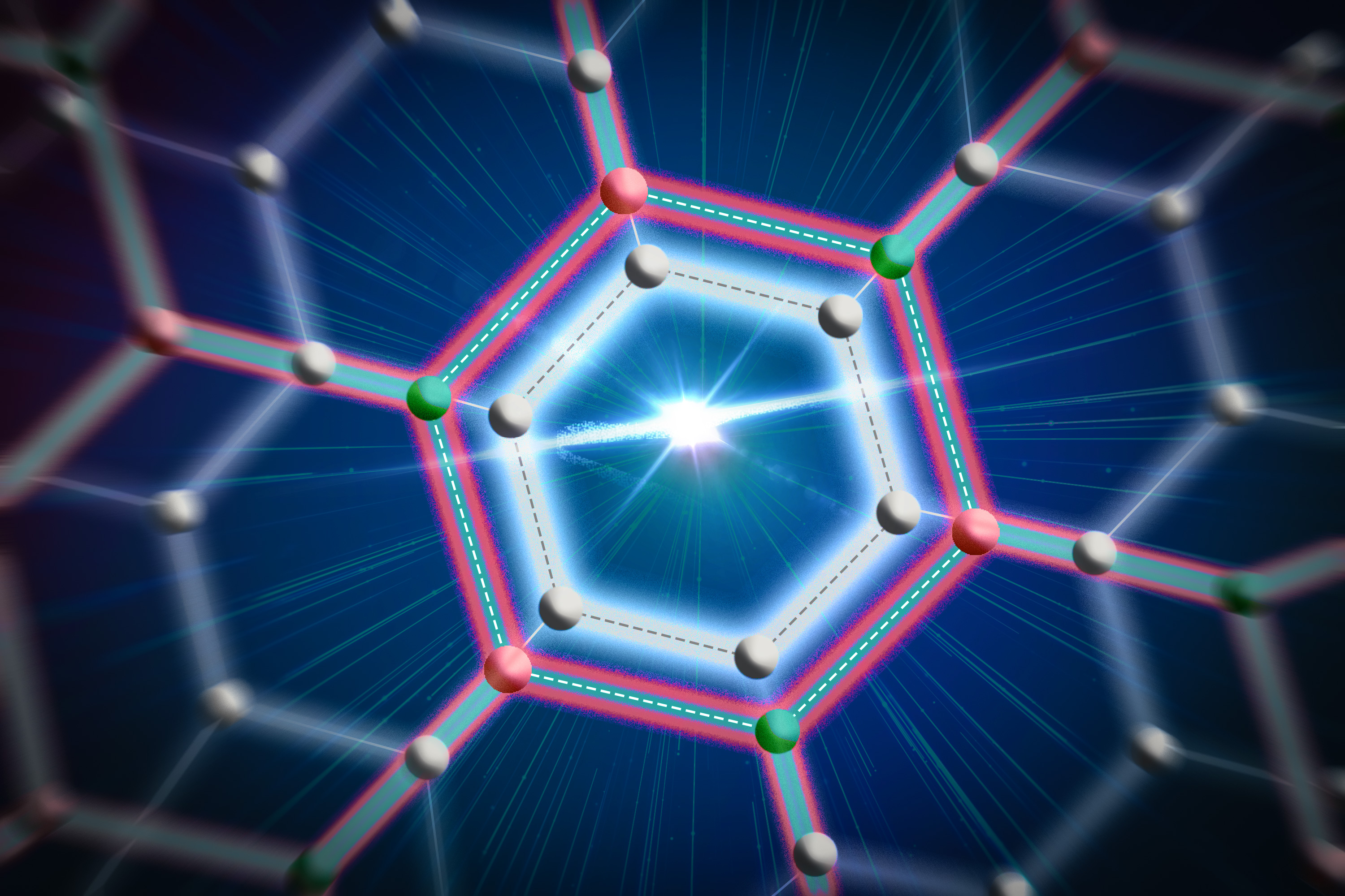 Esquema del material superconductor ultradelgado creciendo protegido bajo una capa de grafeno.